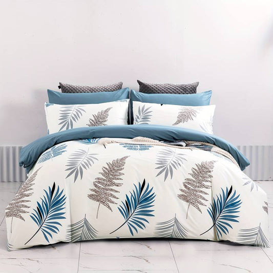 Ocean Leaves Cotton Quilt Cover Set