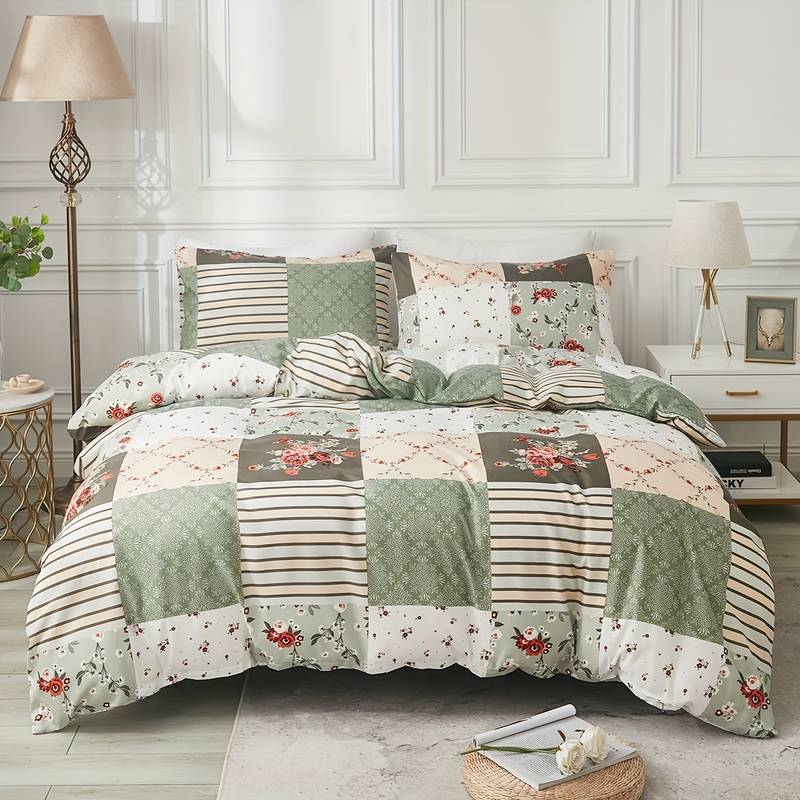Emerald Plaid Quilt Cover Set