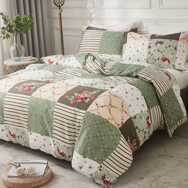 Emerald Plaid Quilt Cover Set