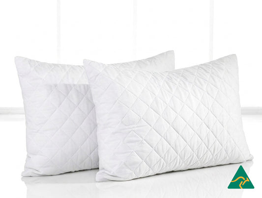 Australian Made Quilted Pillow Protector [Twin Pack]