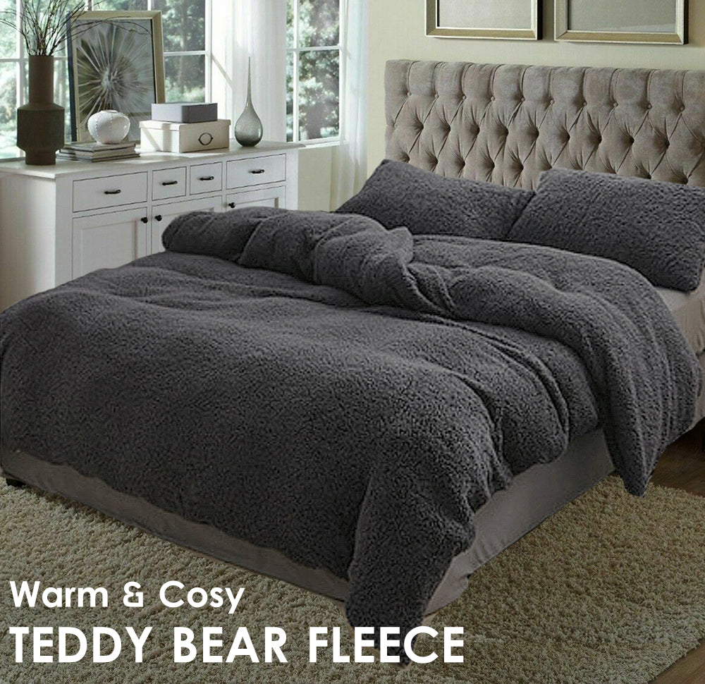 Teddy Fleece Thermal Quilt Cover Set