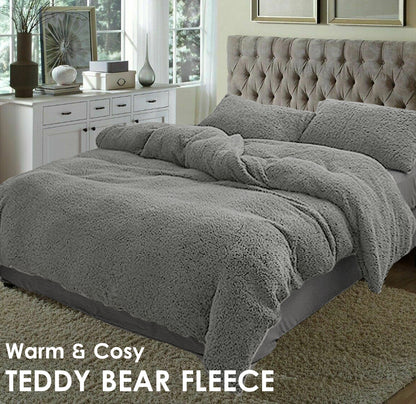Teddy Fleece Thermal Quilt Cover Set