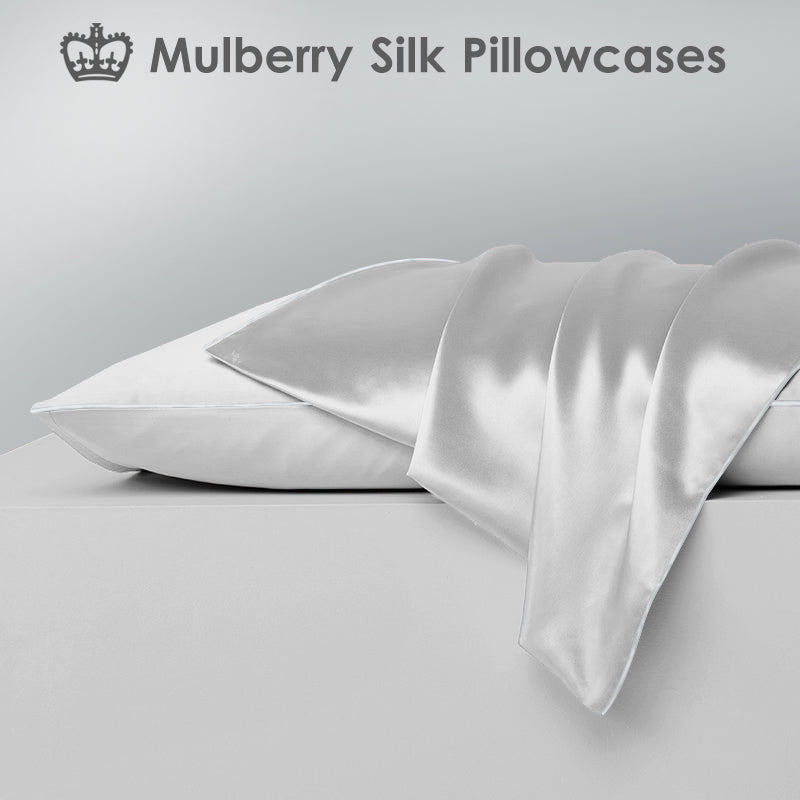 Single Side Mulberry Silk Pillowcases [Twin Pack]