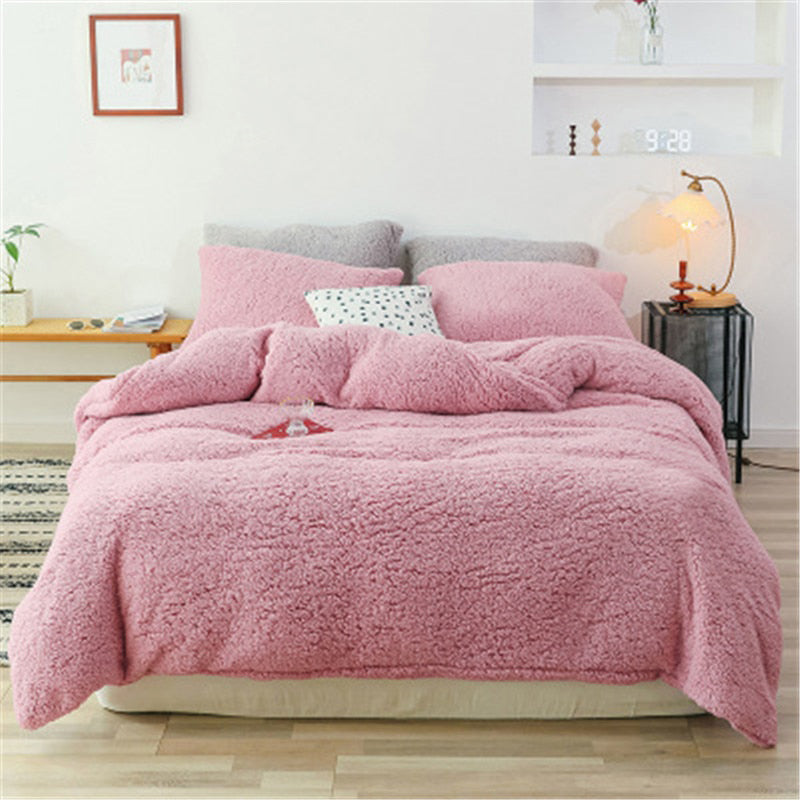 Teddy Fleece Thermal Quilt Cover Set