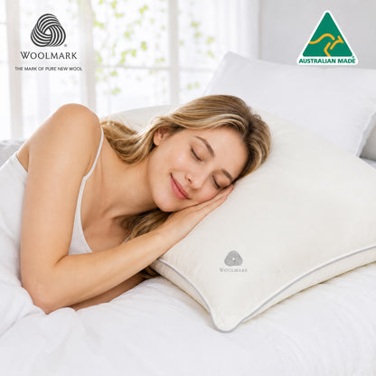 Australian Made Natural Comfort Wool Pillow [Twin Pack]