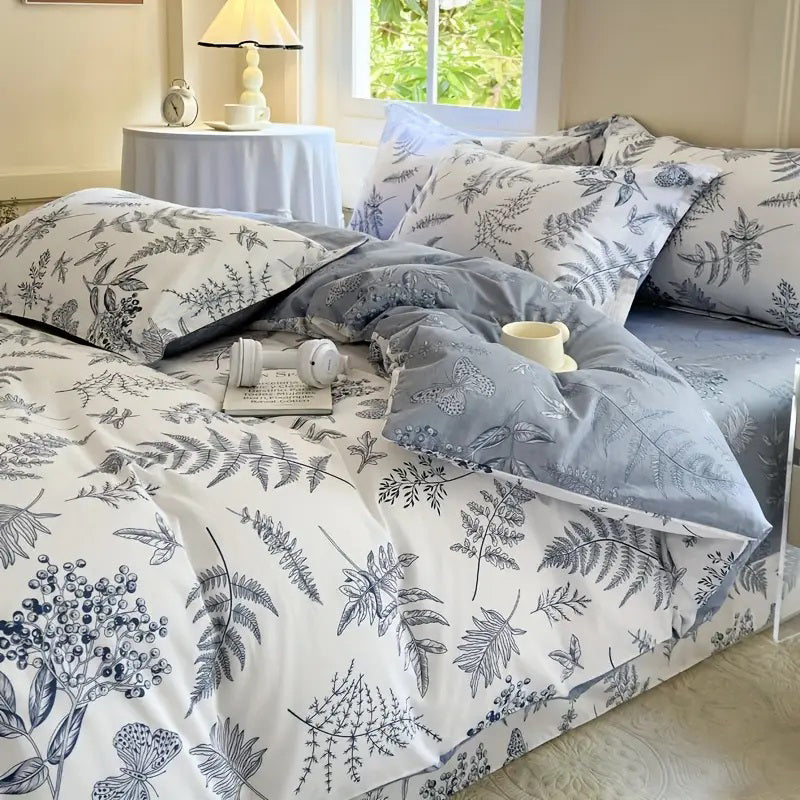 Flutter Leaves Cotton Quilt Cover Set