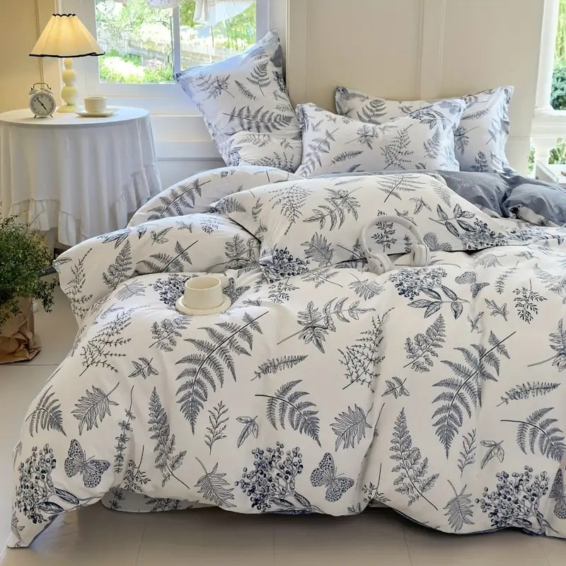 Flutter Leaves Cotton Quilt Cover Set