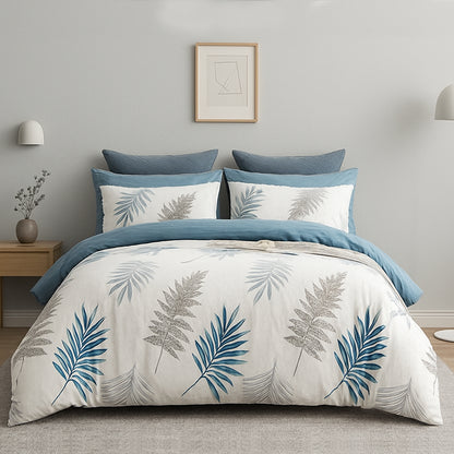 Ocean Leaves Cotton Quilt Cover Set