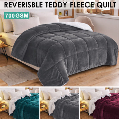 700GSM Reversible Sherpa Doona