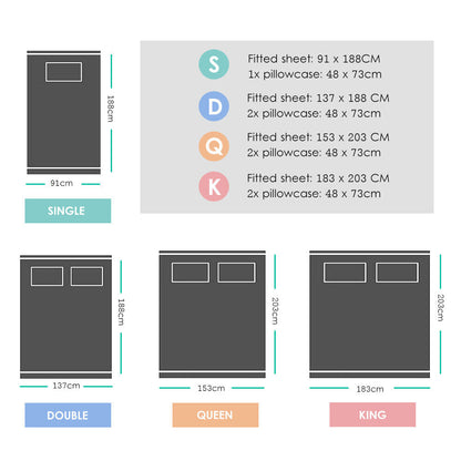 100% Cotton Percale Quilt Cover Set