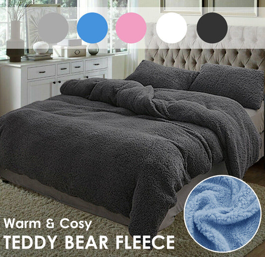 Teddy Fleece Thermal Quilt Cover Set