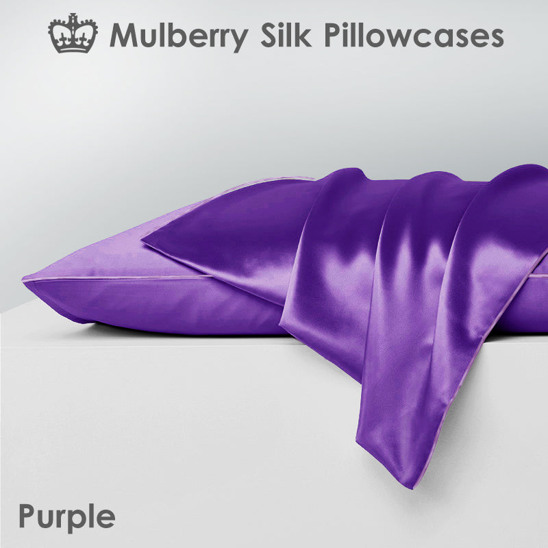 Single Side Mulberry Silk Pillowcases [Twin Pack]