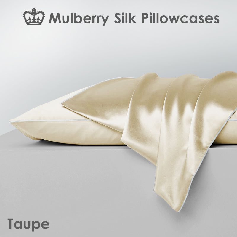 Single Side Mulberry Silk Pillowcases [Twin Pack]